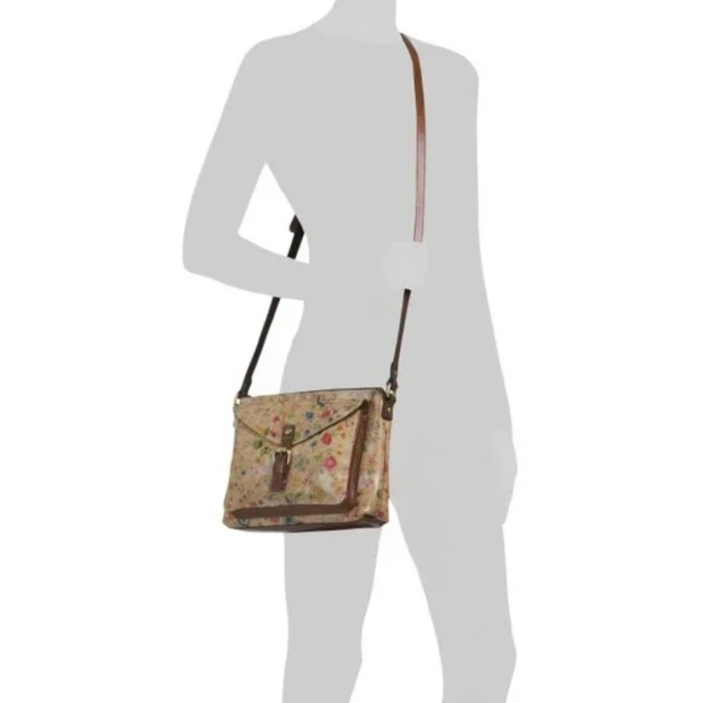 Patricia Nash Leather Avellino Floral Medium Front Pocket Crossbody - Picture 16 of 16